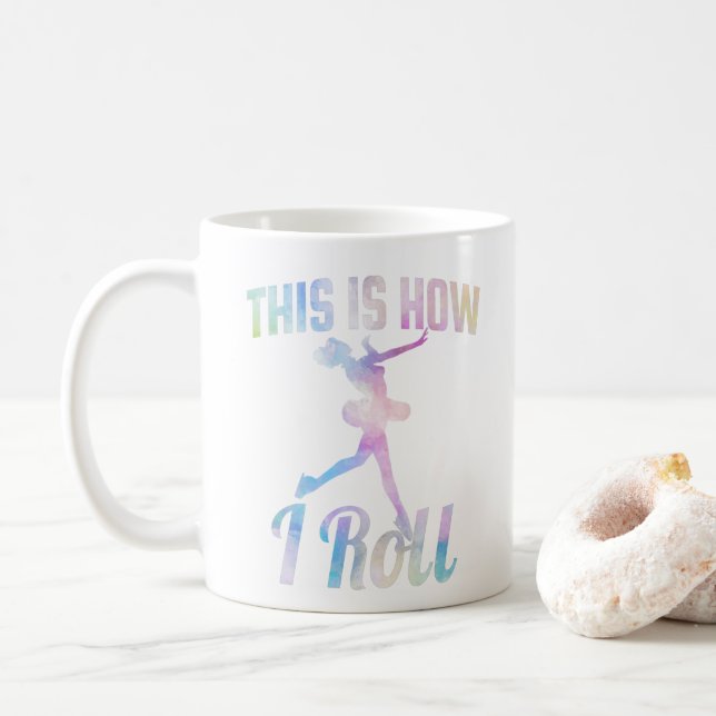 Taza De Café Así Es Como Patiné Hielo (Con donut)
