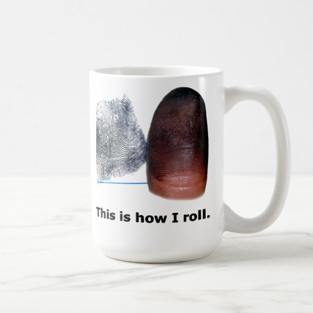 Taza De Café Así es como rollo - Mug de huellas digitales (Derecha)
