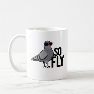 Taza De Café Así que Fly Funny Guay Pigeon Pun