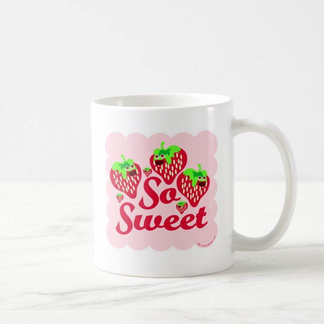 Taza De Café Así que fresas dulces Personalizado de Berry (Derecha)