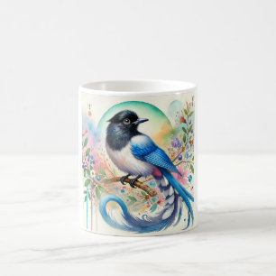 Taza De Café Asian Azurewinged Magpie 170724AREF119 - Watercolo