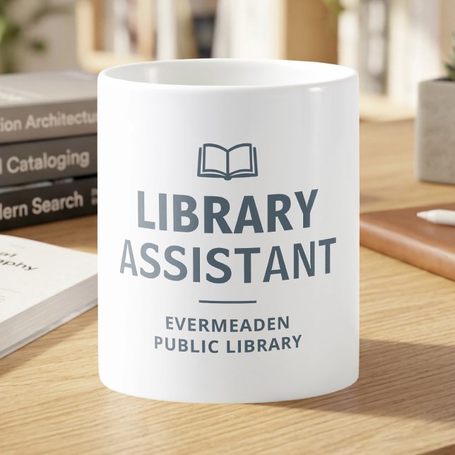 Taza De Café Asistente de Biblioteca Amante de los Libros Perso (Subido por el creador)