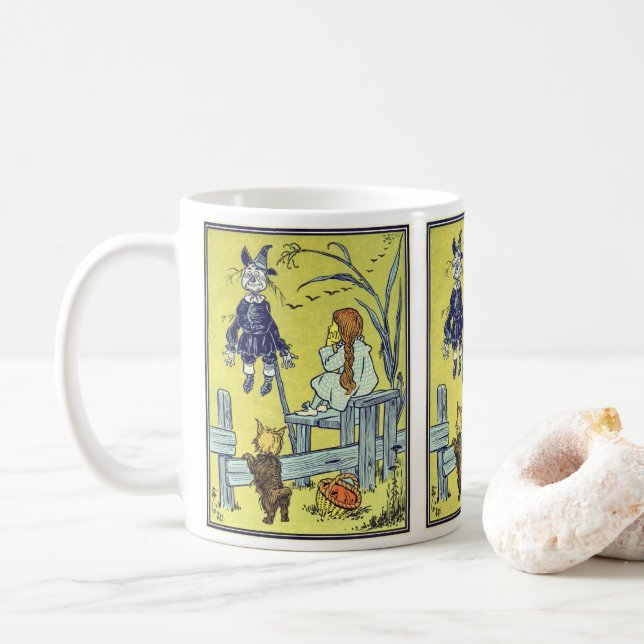 Taza De Café Asistente de cosecha de Oz, Dorothy Toto Meet Scar (Con donut)