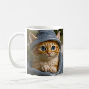 Taza De Café Asistente de Gatito Naranja