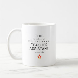 Taza De Café Asistente de maestro excepcional Nombre personaliz