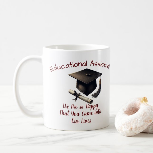 Taza De Café Asistente de Personalización/ Educación Estamos Ta (Con donut)