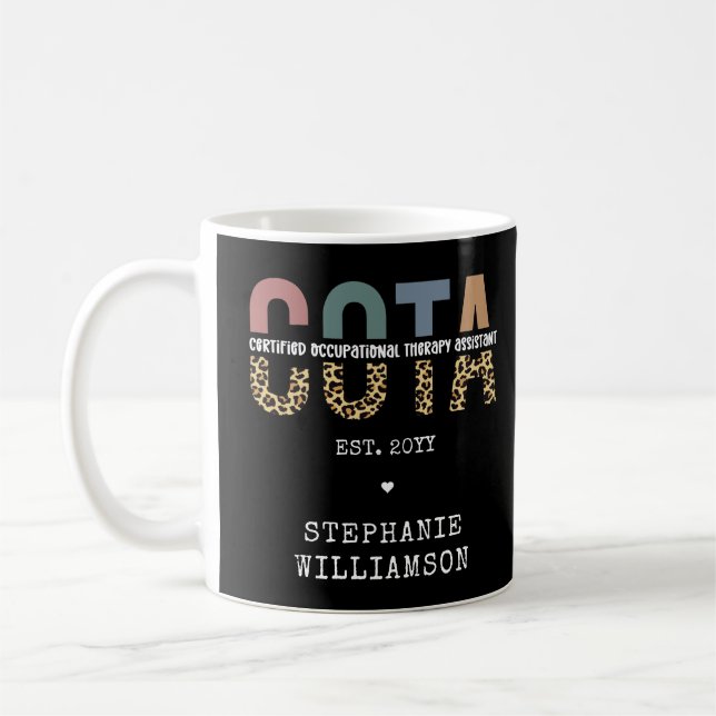 Taza De Café Asistente de Terapia Ocupacional Certificado por l (Izquierda)