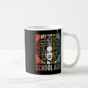 Taza De Café Asistente Escolar Afro Afroamericano Mujeres Mes d