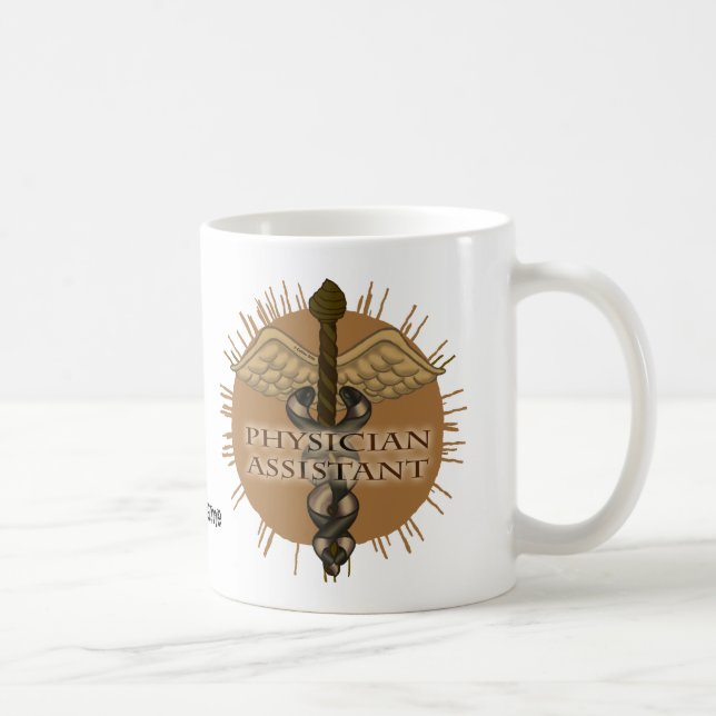 Taza De Café Asistente Médico Caduceus (Derecha)