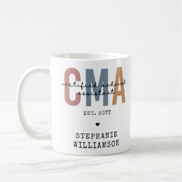 Taza De Café Asistente Médico Certificado por personalizado CMA