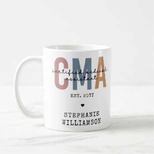 Taza De Café Asistente Médico Certificado por personalizado CMA