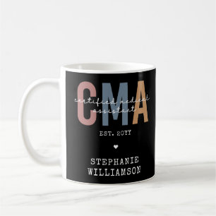 Taza De Café Asistente Médico Certificado por personalizado CMA