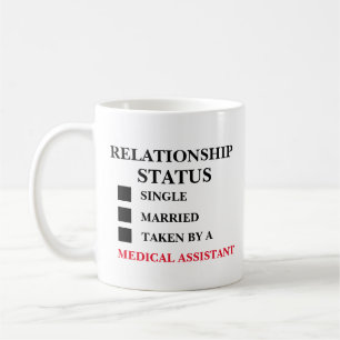 Taza De Café Asistente médico de estado de relación