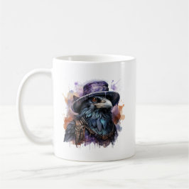 Taza De Café Asistente para acuarela Raven Bird