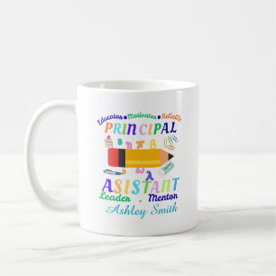 Taza De Café Asistente personalizado del director día del maest