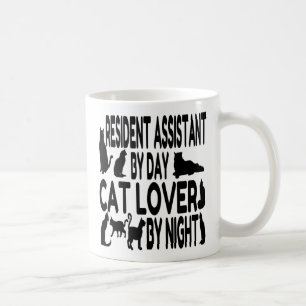 Taza De Café Asistente Residente de Cat Lover