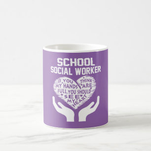 Taza De Café Asistente social de la escuela