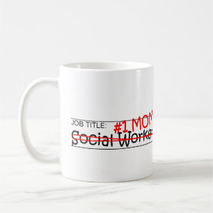 Taza De Café Asistente social de la mamá del trabajo