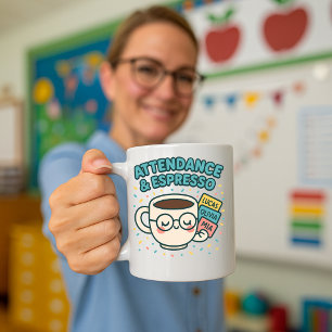 Taza De Café Asistentes y destilación de profesores de regreso 