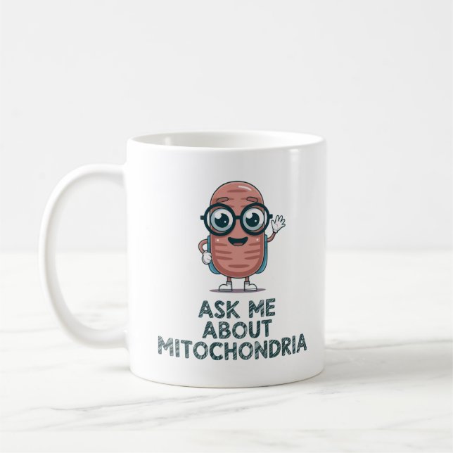 Taza De Café Ask Me About Mitochondria – Biology Teacher (Izquierda)