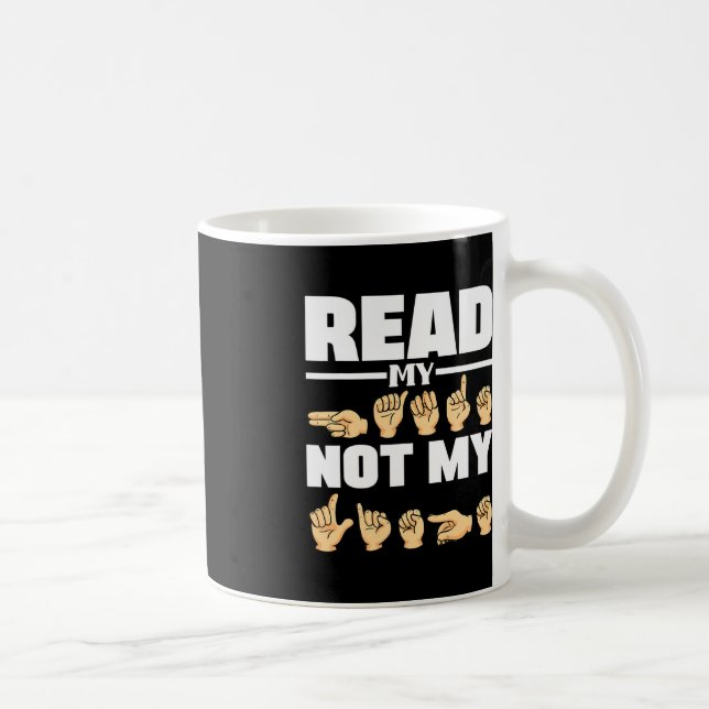 Taza De Café ASL Alphabet American Sing Language: Profesor ASL  (Derecha)