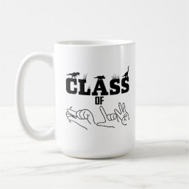 Taza De Café ASL - Clase de 2026 - Diseño ASL de graduación