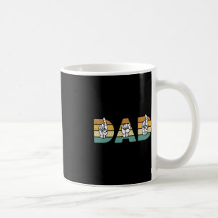 Taza De Café ASL Dad American Rótulo Language Deaf Awareness Su