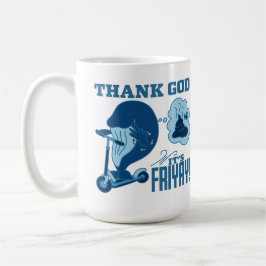 Taza De Café ASL Friday Design - Thank God It’s Friyay! 