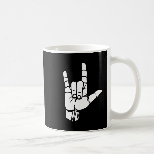 Taza De Café Asl I Love You Gift American Sign Language Tee Pre (Derecha)