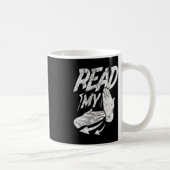Taza De Café ASL Leer Mi Distancia De Lenguaje De Rótulo Estado (Derecha)