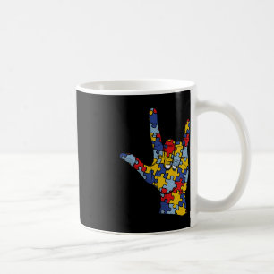 Taza De Café ASL Love Rótulo Language Hand Autism Awareness Sup