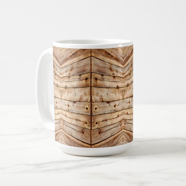 Taza De Café Aspecto de Madera (Anverso izquierdo)