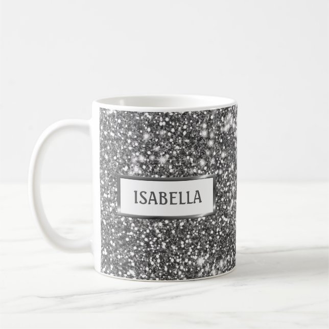 Taza De Café Aspecto de textura y nombre personalizado de Purpu (Izquierda)