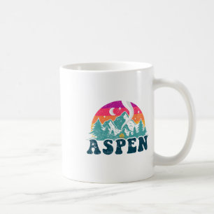Taza De Café Aspen Colorado Co esquí de montaña Vintage 80s Asp