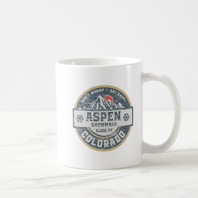 Taza De Café Aspen Colorado Rocky Mountains Tee Camping (Derecha)
