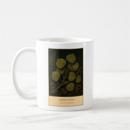 Taza De Café Aspen Leaf – Vintage Botanical Mug