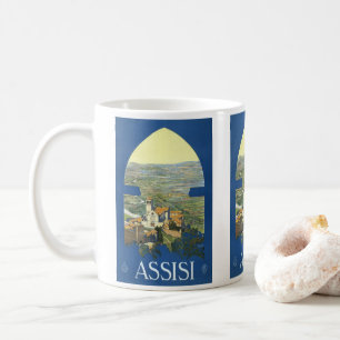 Taza De Café Assisi Italia Viajes de época Arte Francesco Basíl