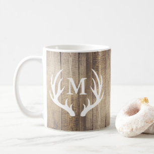 Taza De Café Astas de madera de los ciervos del cortijo de los