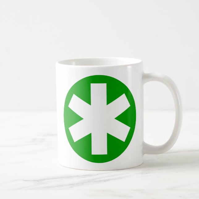 Taza De Café Asterisk - Verde (Derecha)