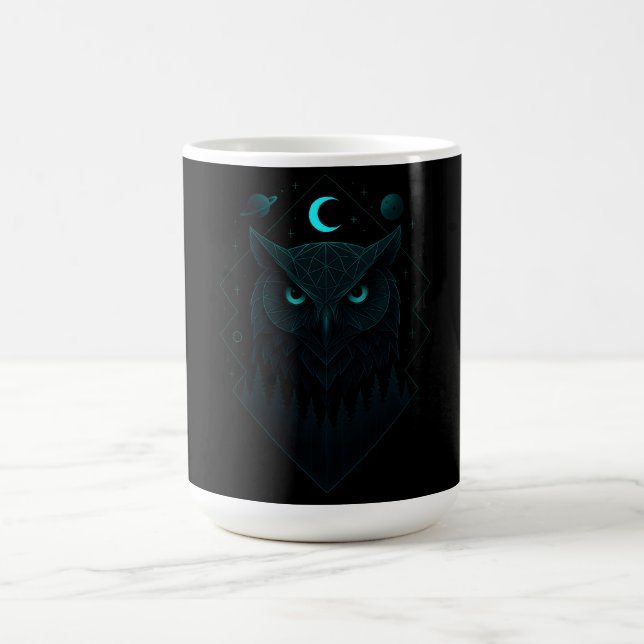 Taza De Café Astral Owl - Cosmic Night Wisdom (Centro)