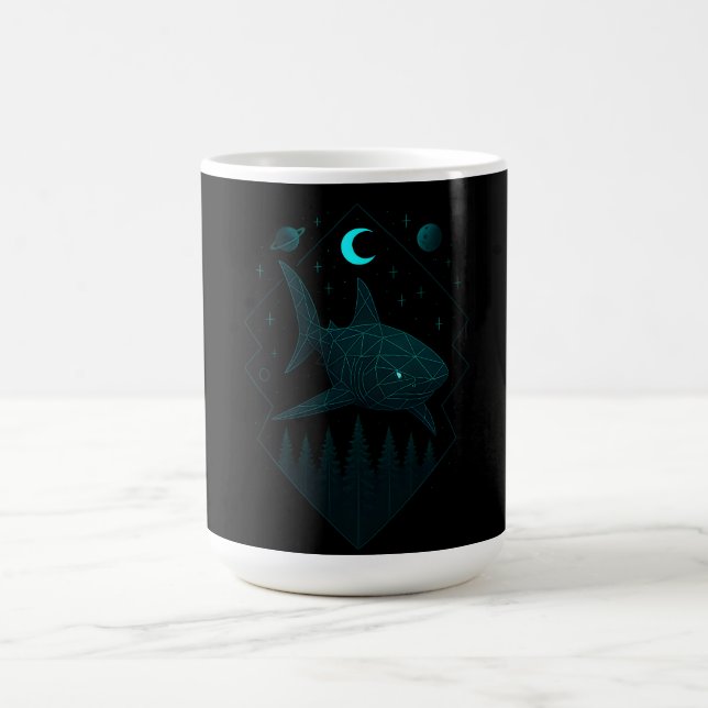 Taza De Café Astral Shark - Cosmic Ocean Predator (Centro)