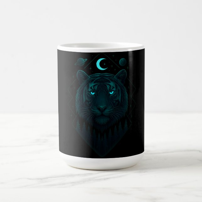 Taza De Café Astral Tiger - Cosmic Blaze Predator (Centro)