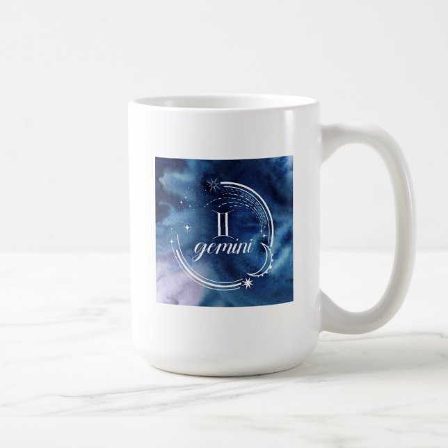 Taza De Café Astrología acuarela - Gemini (Derecha)