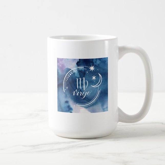 Taza De Café Astrología acuarela - Virgo (Derecha)