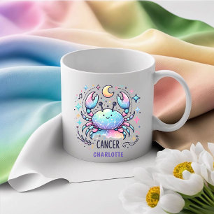 Taza De Café Astrología de Cangrejo Zodiaco Cáncer Personalizad