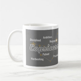 Taza De Café Astrología de la acuarela gris de Capricornio Rótu