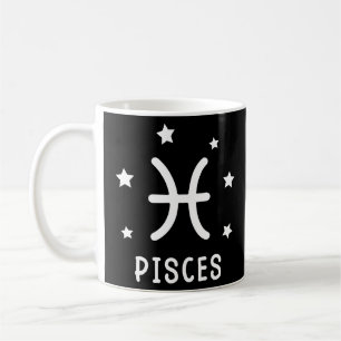 Taza De Café Astrología del Rótulo Zodiaco Pisces