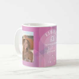 Taza De Café Astrología Libra Zodiac Rótulo Personalizado de fo