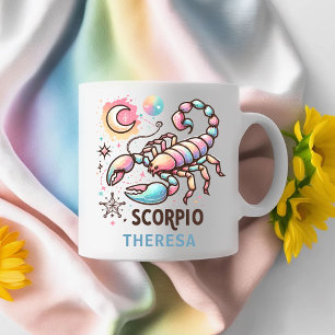 Taza De Café Astrología zodiacal Escorpio Colorida Personalizad