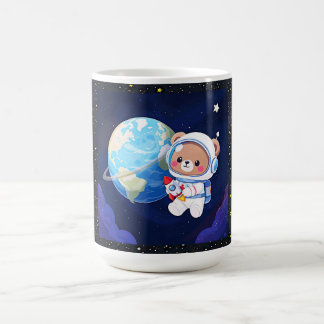 Taza De Café Astronaut Bear Orbiting Earth